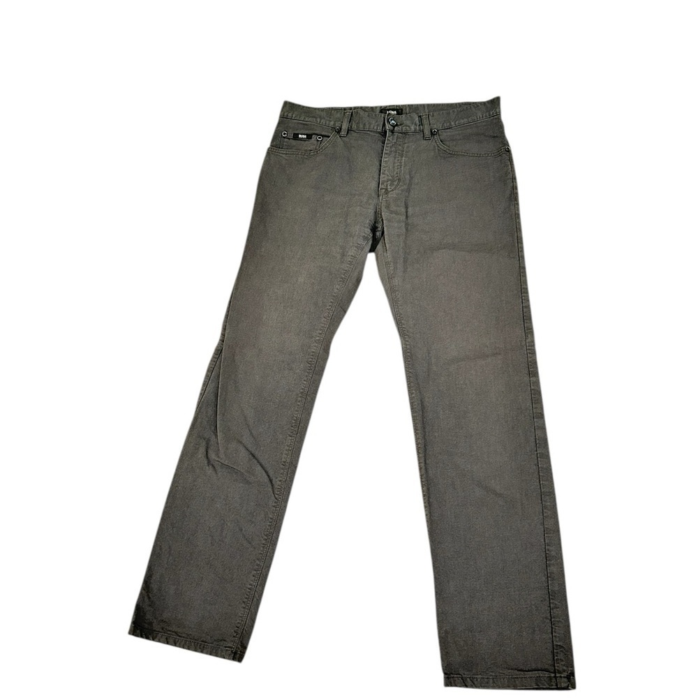 Men’s boss by Hugo Boss Charcoal Stretch straight leg lightweight Jeans 33/34
